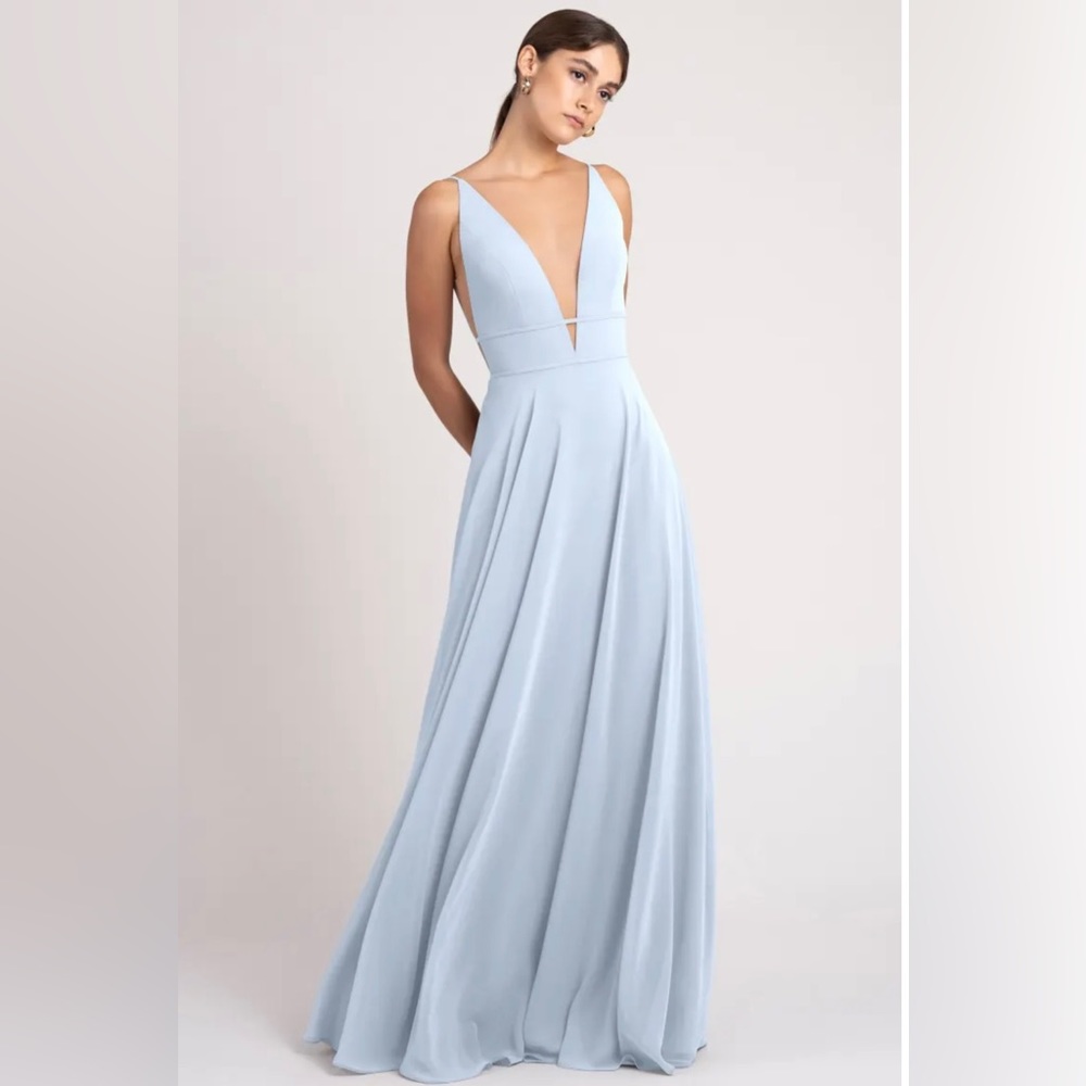 Jenny Yoo Bridesmaid Dress Size 0 - Hollis in Whisper Blue